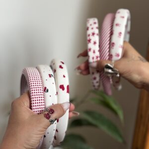 تل ساتن طرح قرمز-کد905
